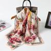 Silk scarf print cut scarf floral premium headscarf travel shawl butterfly sun protection women spring and summer long scarf