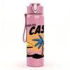 1PC Mi Casa Su Casa Beach Art 750ml Color Plastic Sports Water Bottle Leakproof Flip Straw Lid Suitable for Sports Office Home Use