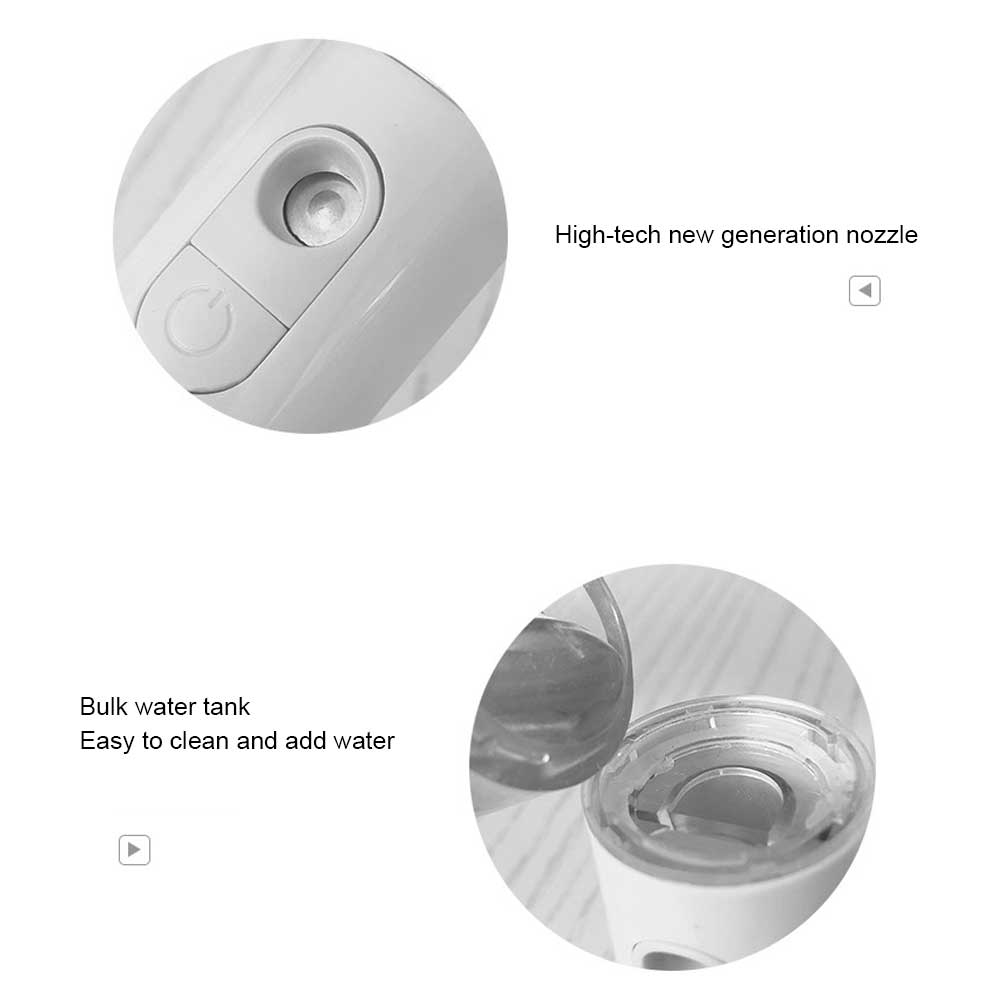 Mist Sprayer Hydrating Portable USB Face Steaming Skin‑Care Humidifier(Pink )