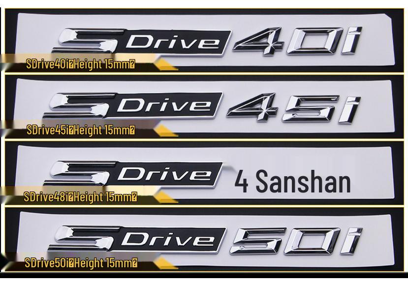 Compatibel met BMW X1, X3, X5, X6 xDrive Modellen: 20i, 28i, 30i, 35i, 40i - Logo op Spatbord Zijkant en Achterkant.