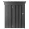 1533 X 876 X 1815 Mm Metal Garden Shed, Storage Building with Lockable Door & 2 Louver Vents, Sloped Roof Metal Outdoor Storage Shed, Tool Sheds