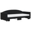 VidaXL Lit de jour avec gigogne et matelas noir 90x200 cm velours 3197329