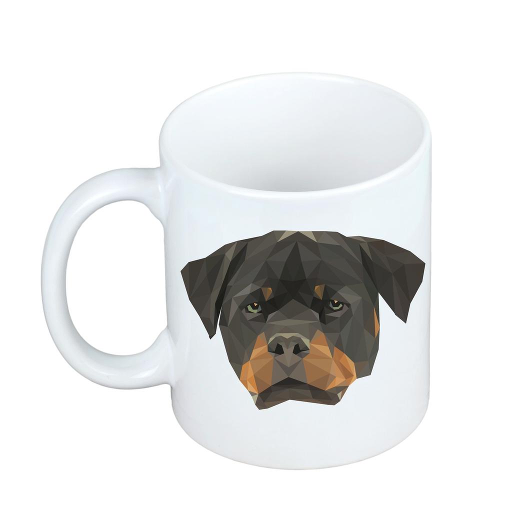 Rottweiler -Kubek Ze Zdjęciem I Napisem Geometryczny Pies Art-Dog