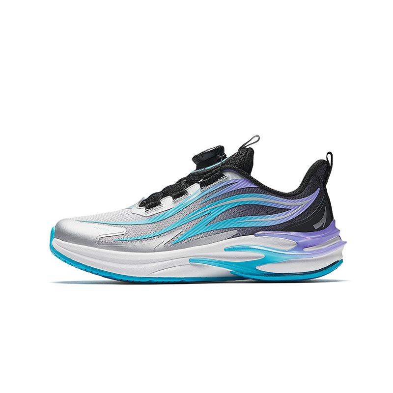 Anta Kids Flame Trendy Fashion Fitness Test Wear Resistant Lightweight Shock Absorbing Low Top Running Shoes Men Running Shoes Lake-Blue 312515517-9