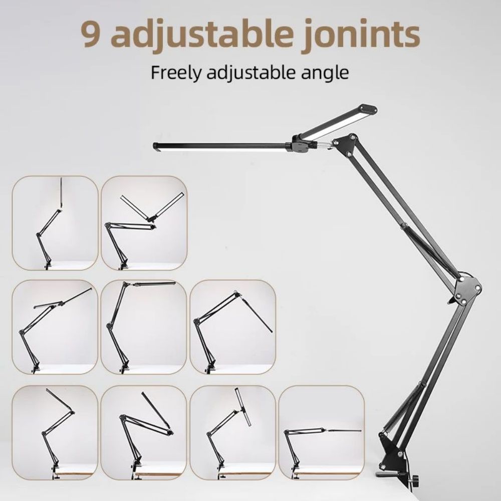 Double Head LED Desk Lamps Dimmable Led Computer Monitor Light Adjustable USB Table Lamp Office Study Reading Lighting Fixture