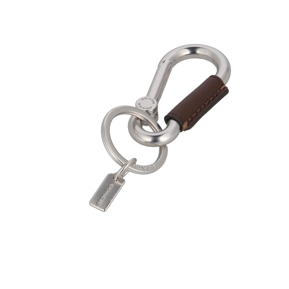 COACH Carabiner Key Ring CCW07 SVMPL SV/MAPLE [Used]