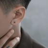 Men's Stud Earrings Are High-end, Ruffian and Handsome, Trendy Men's Simple Small Earrings, Simple New Trendy Black Diamond Earrings, Women's