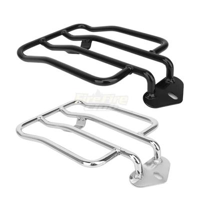 Motorcycle 18cm Chrome Black Solo Seat Rear Fender Luggage Rack Support Shelf For Harley Sportster Iron XL 883 1200 2004-