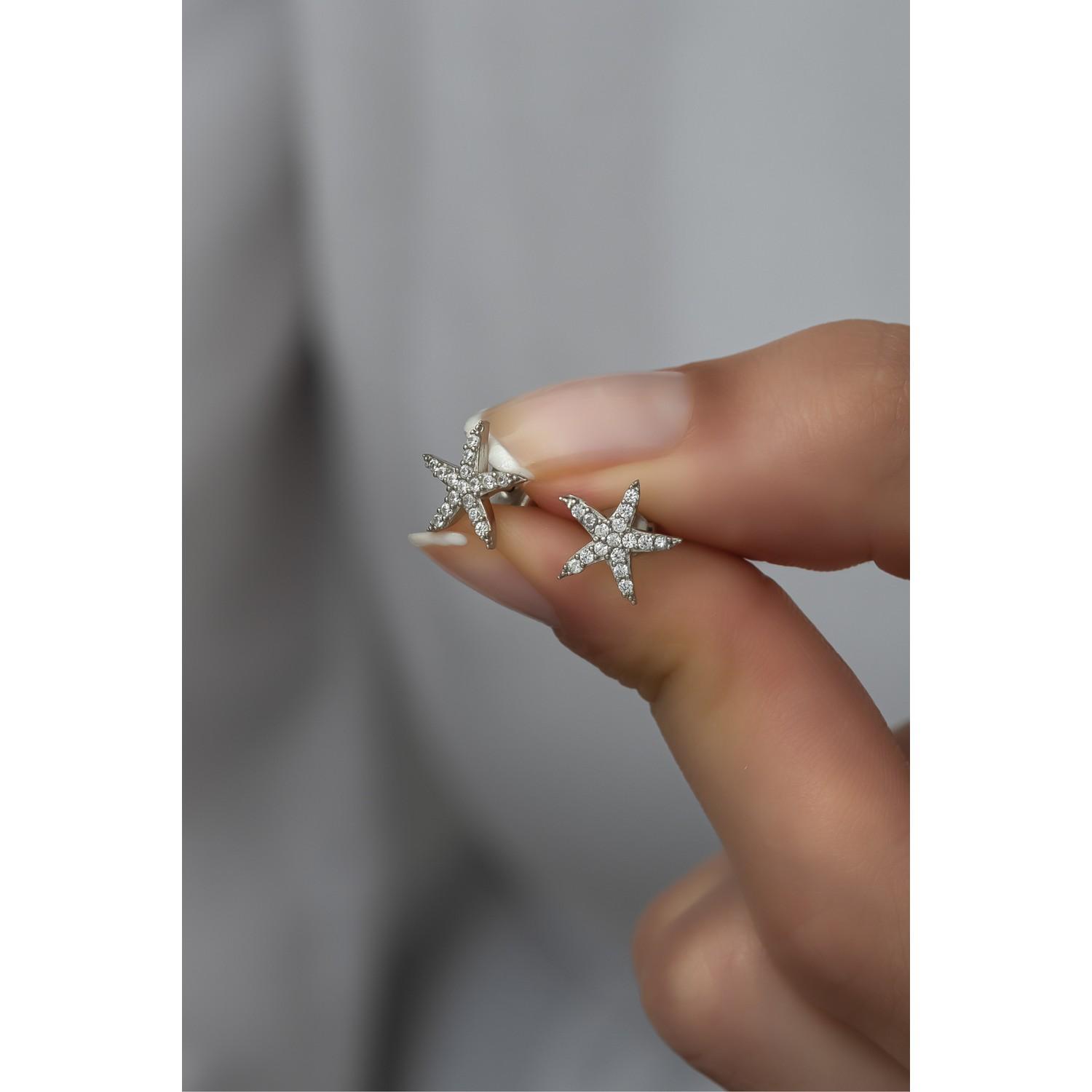 

Серьги из стерлингового серебра 925 пробы с родиевым покрытием