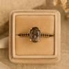 Black Rutile Quartz & Black Onyx Engagement Ring – Handmade Vintage Silver Ring for Women | Wedding, Anniversary, Promise Gift