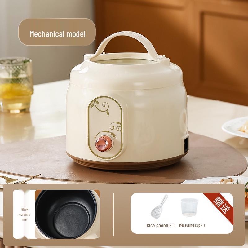 

Compact Multi-Use Rice Cooker & Electric Hot Pot for 2 - Non-Stick, Low Power, Ideal for Dorms and Small Spaces