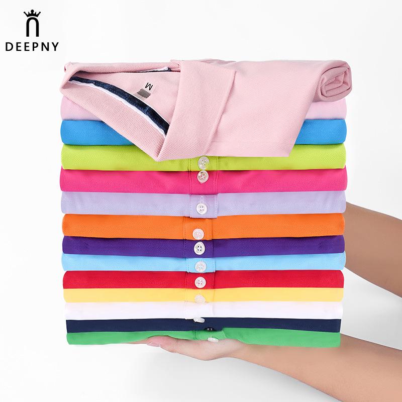 Korean Style Women's Slim Fit Short Sleeve Polo Shirt
