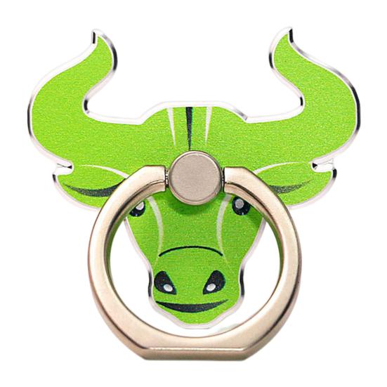 

Гладкий край, форма на 360 градусов, прочный адсорбционный держатель, вращающийся мобильный телефон с милой коровой, алюминий зелёный