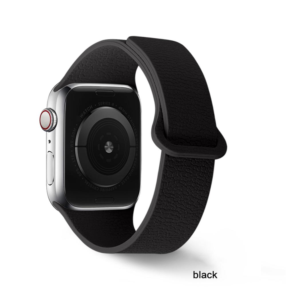 Magnetic Strap for Apple Watch Ultra 49mm 42mm 38mm 44mm 46mm 41mm Lychee Pattern Silicone Band for Iwatch S11 10 9 8 7 6 5 4