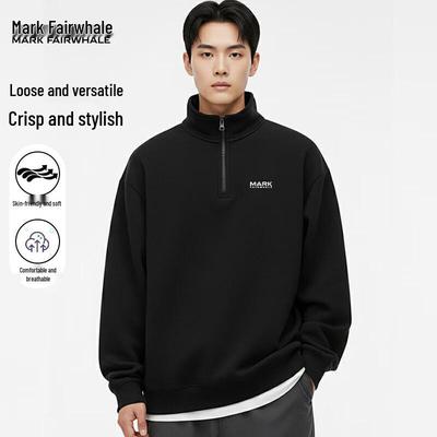 Mark Fairwhale Herren Half-Zip Stehkragen Sweatshirt