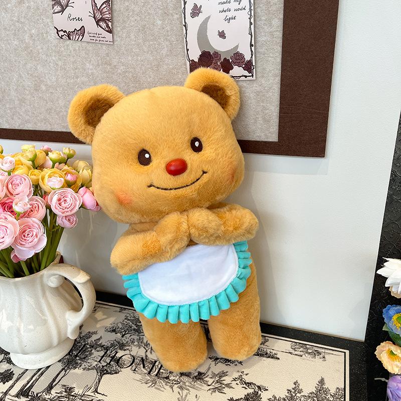 

Тайский масляный медведь слюнявчик плюшевая кукла милая кукла того же стиля для девочек 30cm