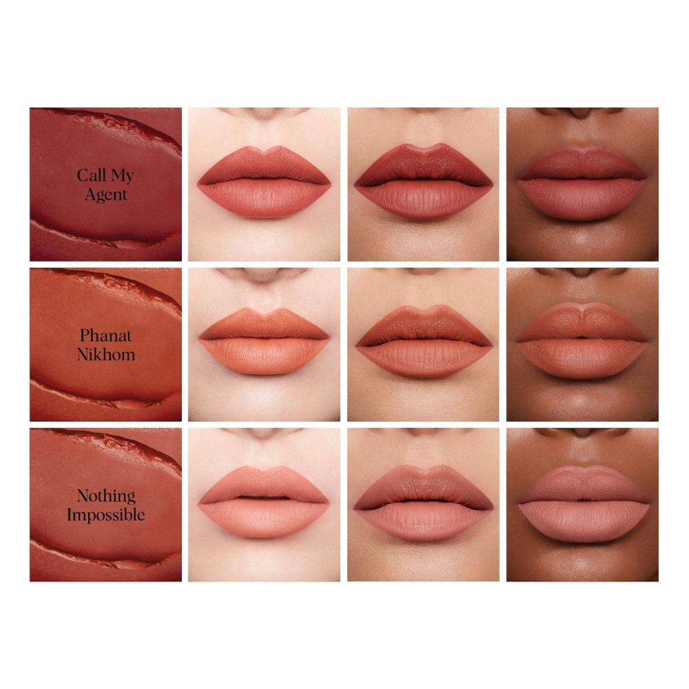 Hung Vanngo Beauty CreaMy Matte Lipstick 0.13oz 3.8g Call My Agent Deep Peach Brown