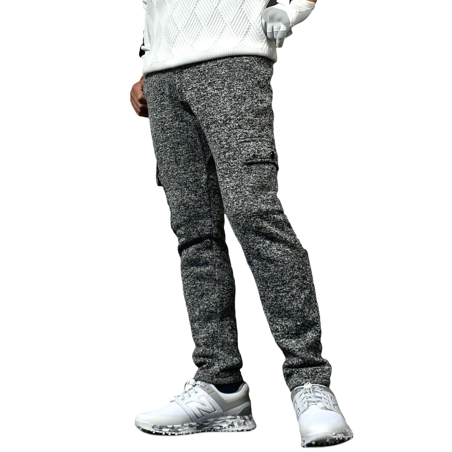 

Штаны для гольфа COMON GOLF, эластичные штаны с флисовой подкладкой и защитой от холода, брюки-карго большого размера, теплые, серебристого плетения, размер L, смешанные, угольного цвета, мужские, осень/зима