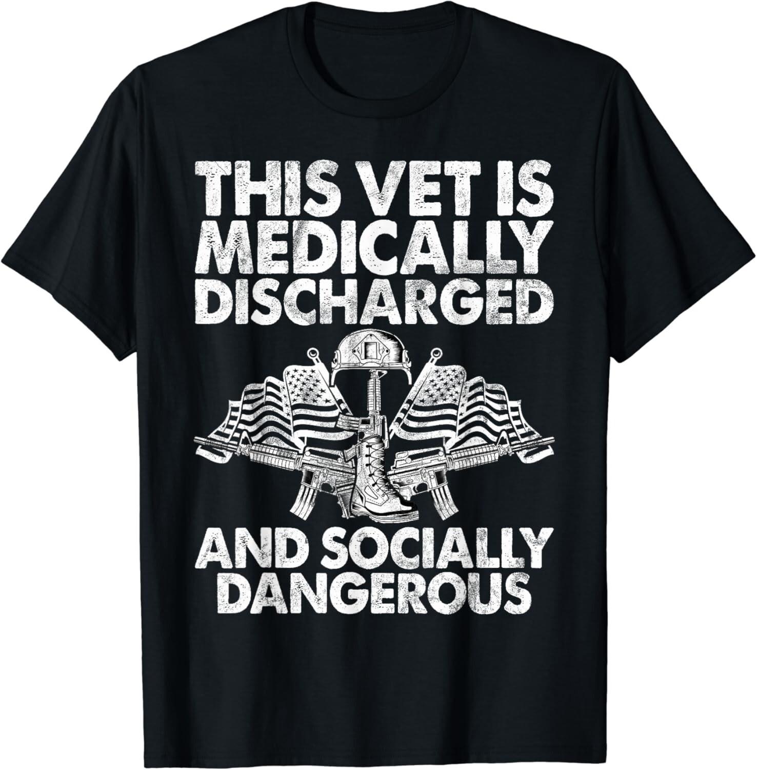 This Vet is Medically Discharged Veteran Gift Unisex T-Shirt S разноцветный