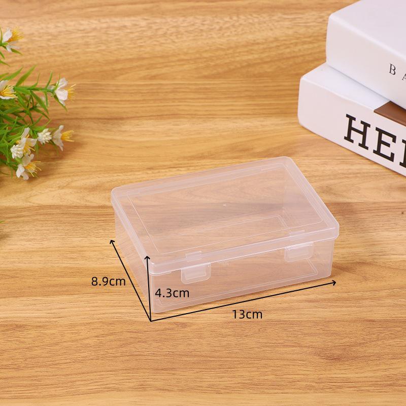 Transparent Rectangle Storage Box for Toy Parts, Stationery, or Food