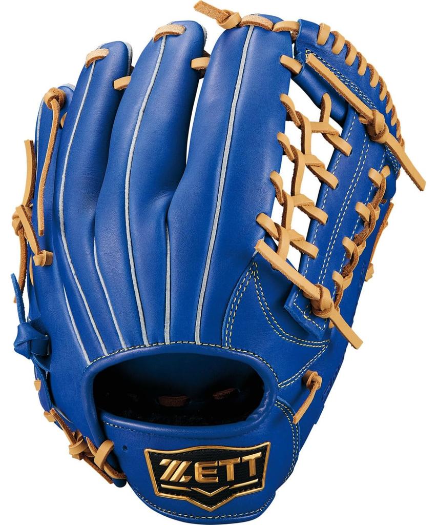 ZETT Youth Baseball Soft R Brown Size BJGB74540F Glove, Steer, All-Around, Blue/P (2532), L,