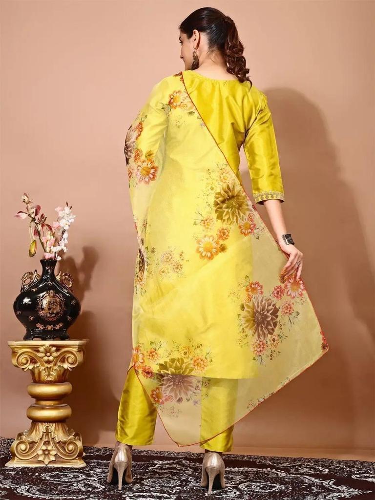 Indian Bollywood Kurti Salwar Suit Women Party Wear Kurta Pant Dupatta Set Dress
