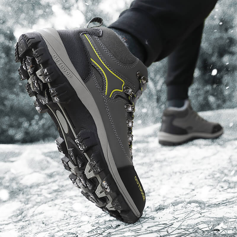 Winter Mens Big Size High Top Cotton Shoes Outdoor Hiking Boots Warm Thick Sole Anti Slip Trekking Footwear for Men 39 45