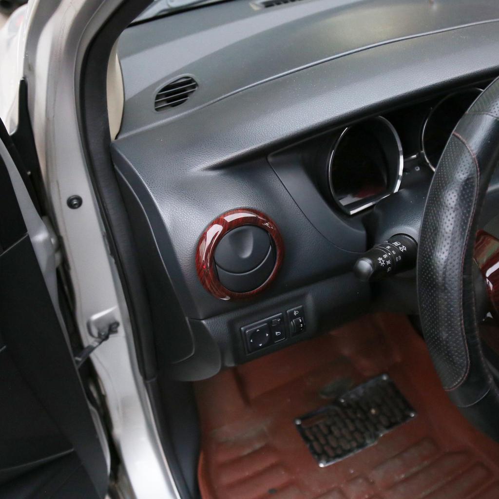 13-15 Livina Carbon Fiber & Peach Wood Interior Trim Stickers for Center Console