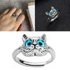 Cat Ring Cute Kitten Animal Ring for Animal Lover Women Teen Girls Birthday Gift