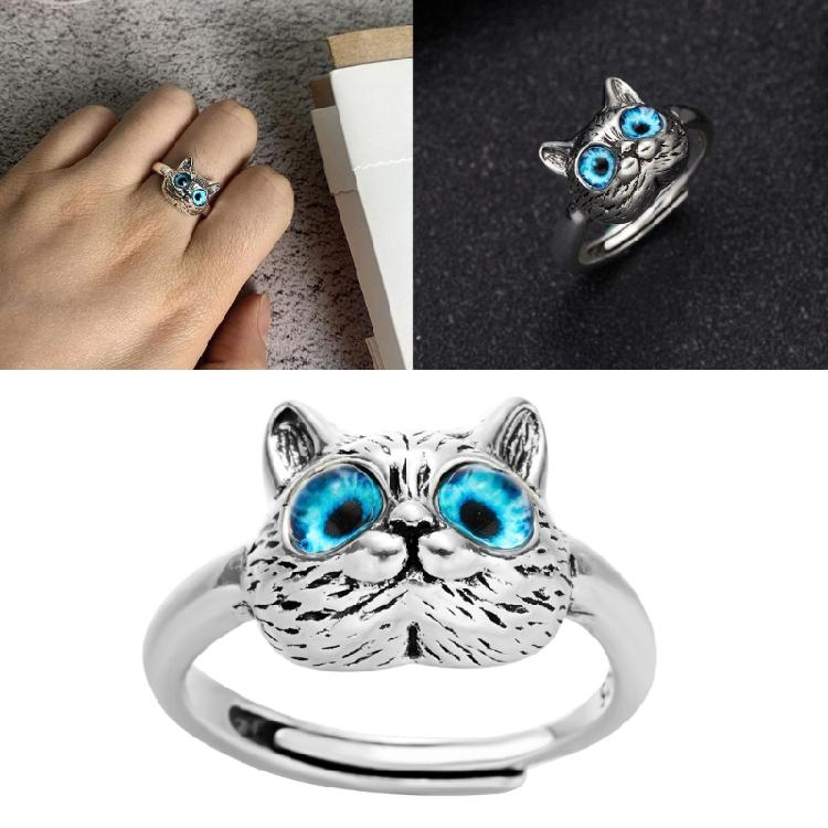 Cat Ring Cute Kitten Animal Ring for Animal Lover Women Teen Girls Birthday Gift