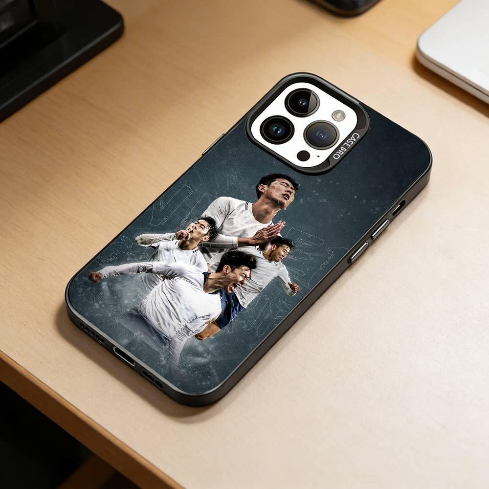Football S-Son Heung-min Phone Case For iPhone 17,16,15,14,13,12,11 Plus,Pro Max,XS,Colorful Silver Phone case Funda Cover