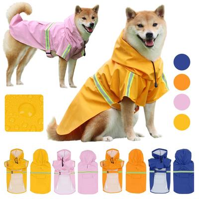 Pet Raincoat Fashion Reflective Waterproof Pet Winter Raincoat Dog Medium Large Dog