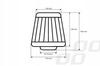 Sport Air Filter Cone Chrome+3Adapters