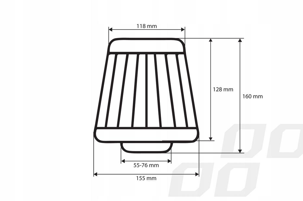 Sport Air Filter Cone Chrome+3Adapters