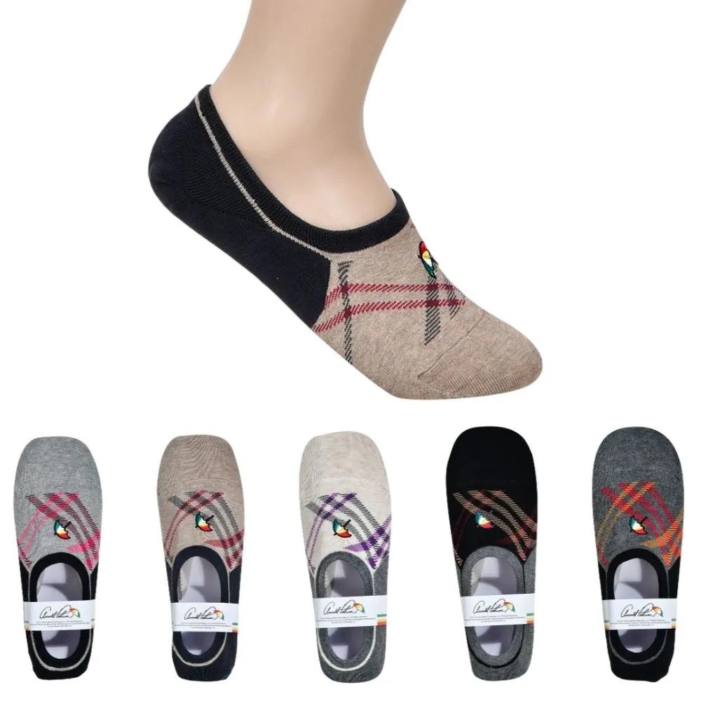[Arnold Palmer] 5 Pairs Classic Check Sock Gift, No-show Socks, Non-compression Socks 24cm Random Shipping (5 Pairs)