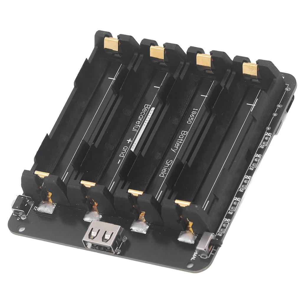 4 Slot Lithium Battery Holder Shield Case Battery Development Board with Overcharge Protection DC 5V