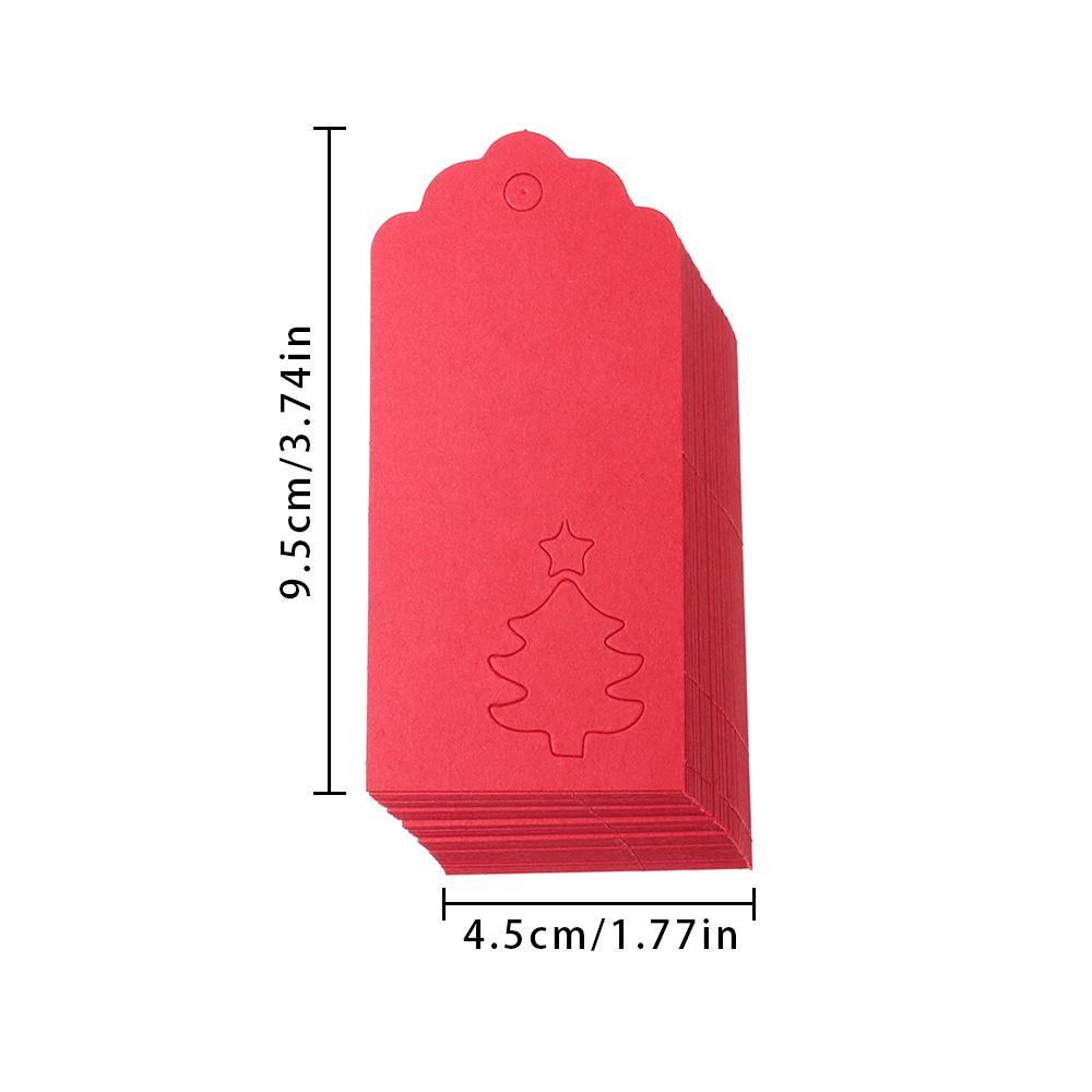 50pcs DIY Crafts Xmas Tree Hanging Christmas Card Label Kraft Paper Tags Snowflake Thanks Tag