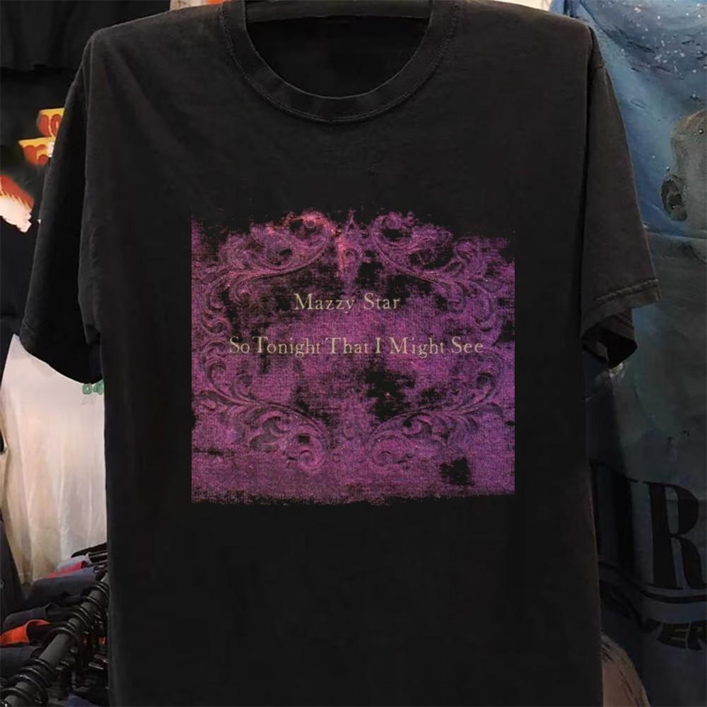 Mazzy Star So Tonight That I Might See Футболка Черная Размер S-5XL ХЛОПОК Унисекс Футболка S