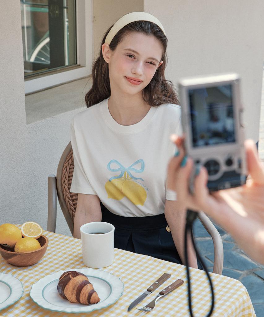 ZEROSTREET Summer Lemon Short Sleeve T-Shirt / White