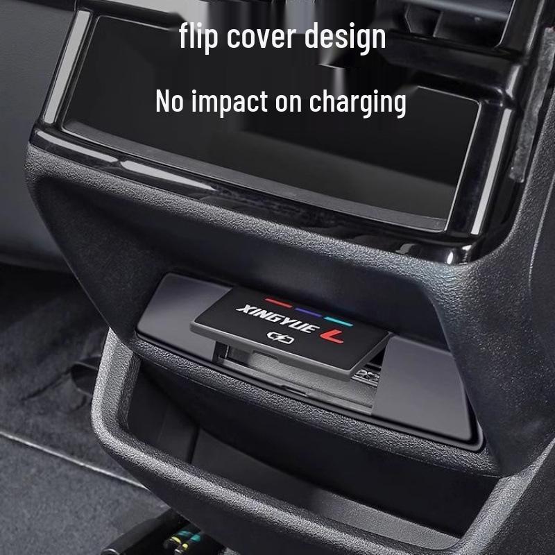 Geely Xingyue L Rear USB Port Protective Cover - Waterproof & Dustproof Interior Accessory
