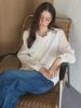 EIGHT DAYS A WEEK Wrinkle Frill Blouse Ivory Ad678