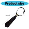 Japanese Vintage Necktie with Metal Bear Pin Chain Student Uniform Adjustable Pre Tied Neck Tie Shirt Collar Neckwear