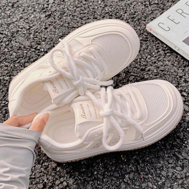 Fashion Fashion Women's Sneakers Lace Up Womens Casual Shoes Mesh Breathable Platform Shoes Autumn 2025 New Women Shoes Non Slip Tenis