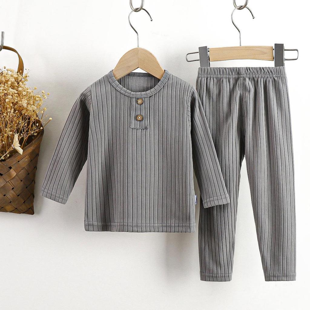 Children's Underwear Set, Korean Edition Spring New Clothes, Boys' De Rong Girls' Baby, Keng Tiao Home Clothes, Children's Clothing