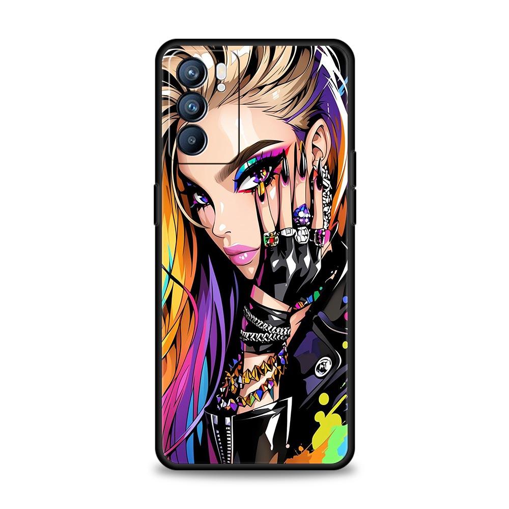 Hot Girls Phone Case For Oppo A17 A31 A54 A57 A78 A79 A98 Find X5 X6 Reno 6 7 8 10 11 12 13 F Pro 5G Soft TPU Cover Fundas Capas