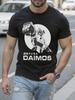 Daimos Anime Robot Pugno Grafica Maglietta Nera Girocollo Ca...