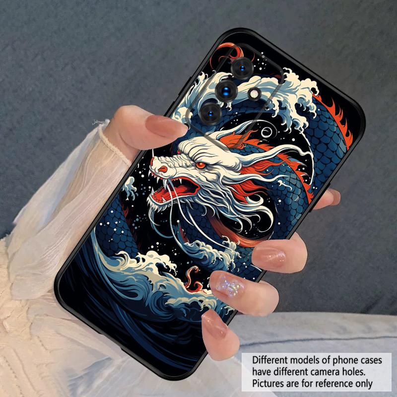 Sea White Dragon For Samsung S20FE S 21 22 23 FE 24 Plus 25 Ultra Galaxy M23 32 34 35 52 53 54 55 5G Silicone Soft Phone Case