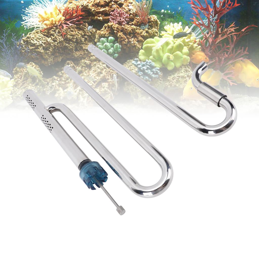 Inflow and Outflow Pipe Set Stainless Steel 360 Deg Rotation Remove Oil Film Long Lasting Use for Aq