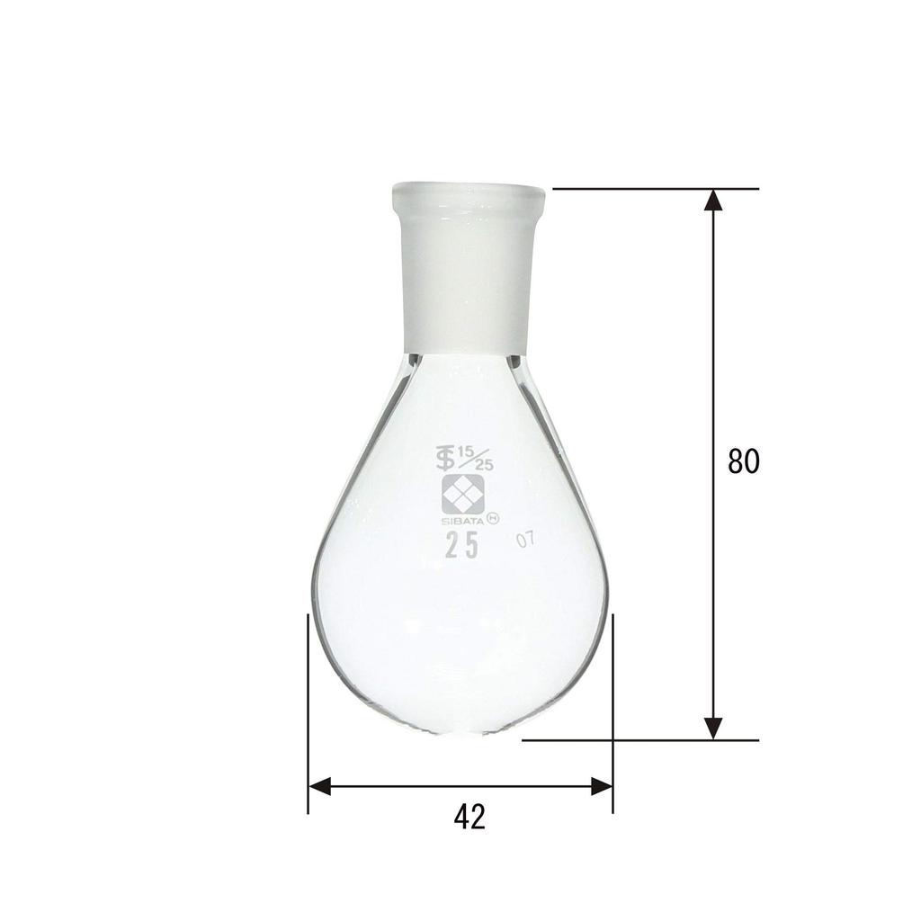 Shibata Scientific Common Ground Eggplant Flask 15/25 25mL (005370-1525)