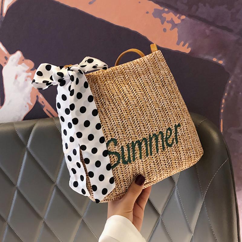 Плетеная сумка-ведро Модная плетеная женская сумка Ручная Одноплечевая хаки 790₽